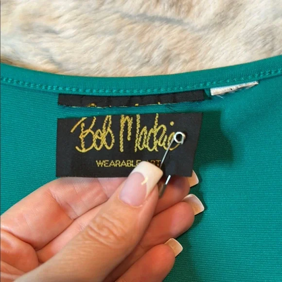 Bob Mackie Green Sequin Tank Top XL - Picture 3 of 6
